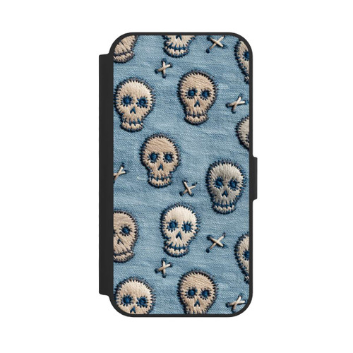 Apple iPhone 17e NIVOflip Skulls on Jeans Pattern