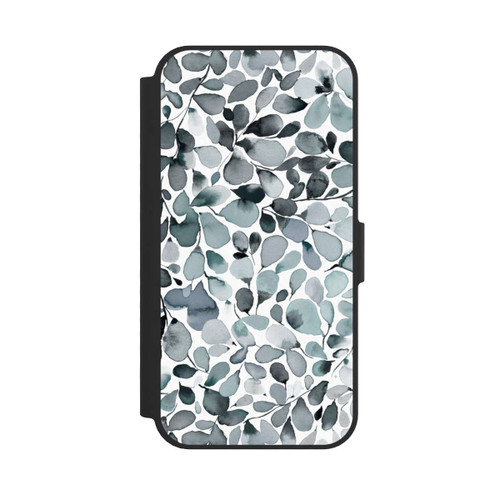 Apple iPhone 17e NIVOflip Eucalyptus Watercolor Leaves Grey
