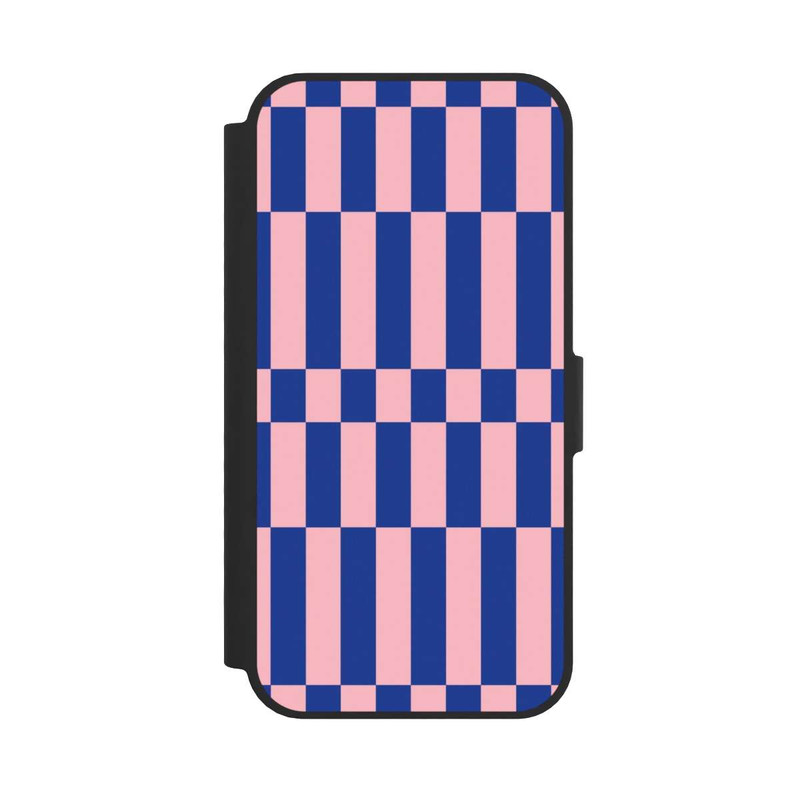 17 e NIVOflip Checked Abstract Bold Electric Blue and Pink Color Block