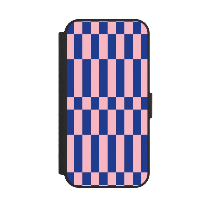 17 e NIVOflip Checked Abstract Bold Electric Blue and Pink Color Block