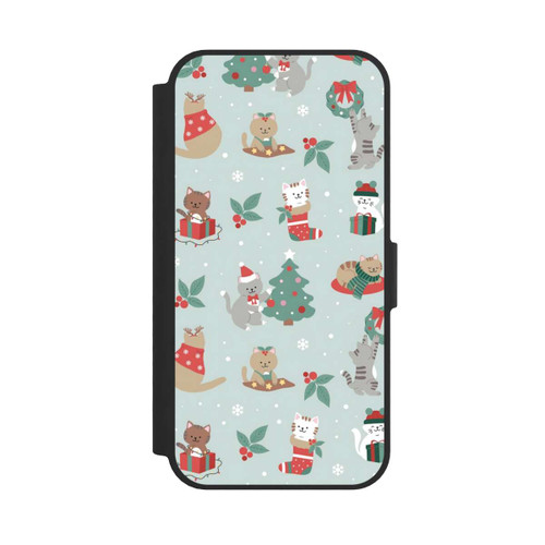Apple iPhone 17e NIVOflip festliche Katzen im Winterwunderland