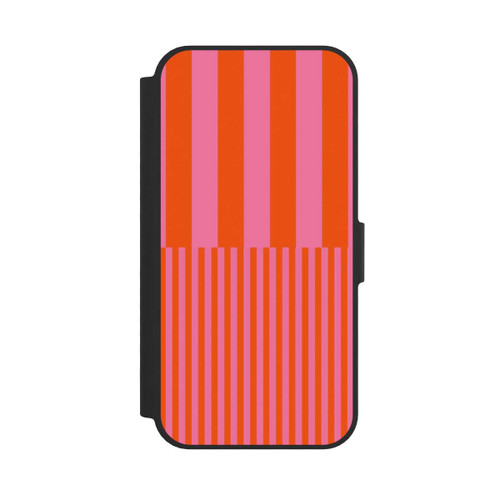 Apple iPhone 17e NIVOflip Striped Pattern Pink Red