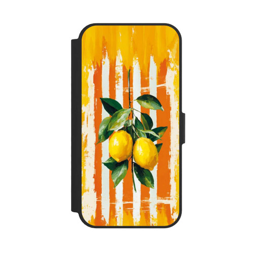 Apple iPhone 17e NIVOflip Summer Lemons on Stripes with AI