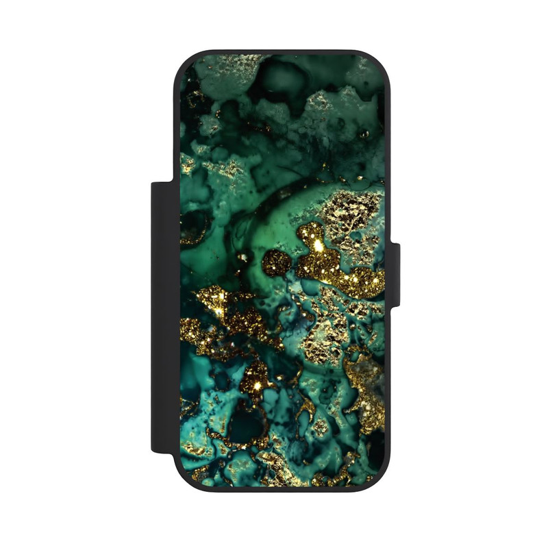 iPhone 18 Pro NIVOflip Marbre Cyan Scintillant
