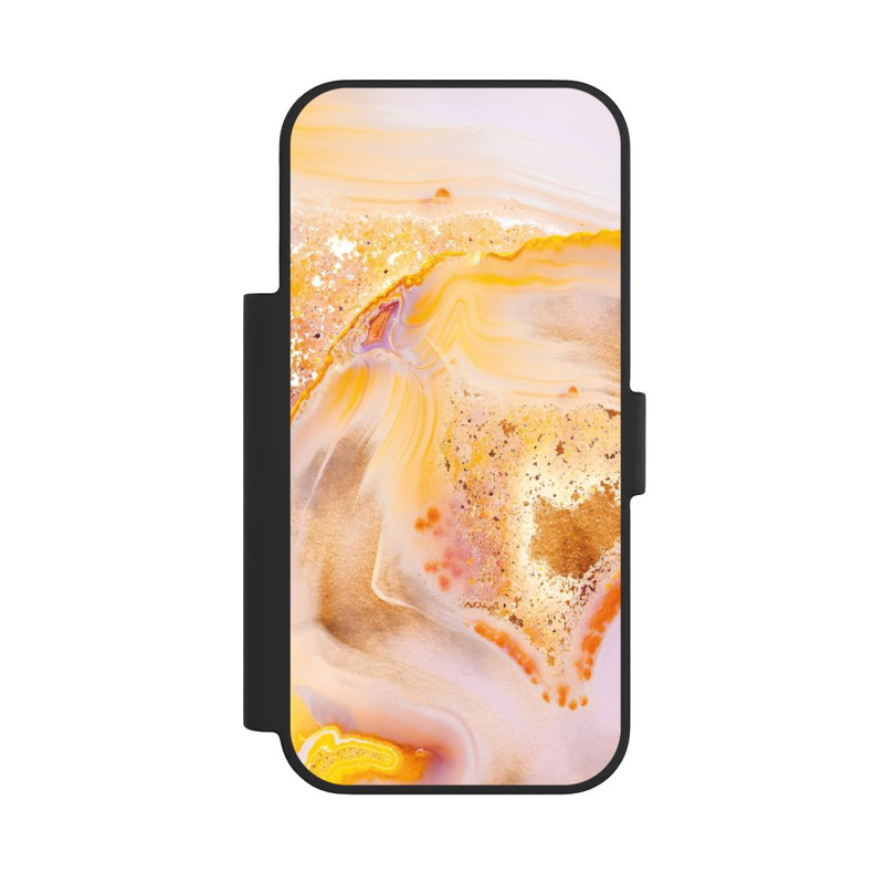 iPhone 18 Pro NIVOflip Marbre Orange Scintillant