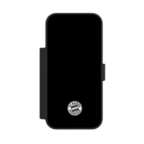Apple iPhone 18 Pro NIVOflip Klassisches FCB Logo Klein - Weiß auf Schwarz