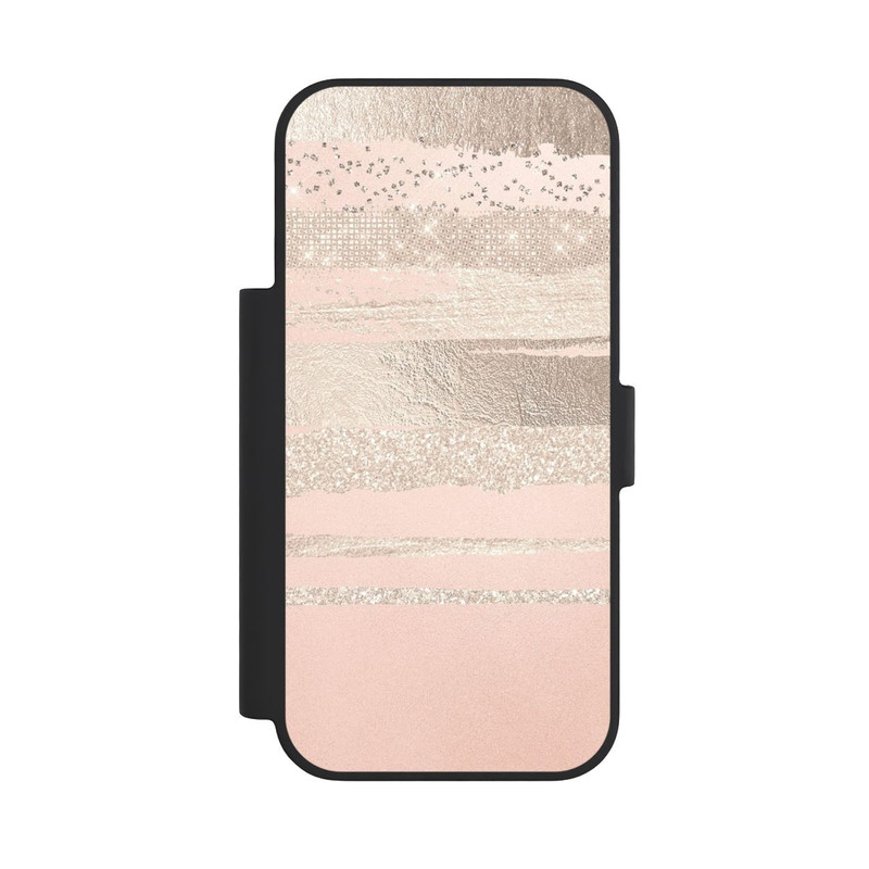 iPhone 18 Pro NIVOflip Glitzerschichten (Rosé/Silver) Glitterlook
