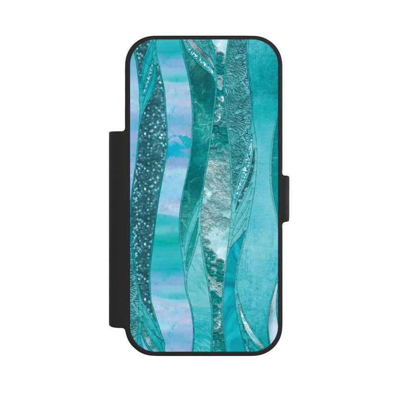 iPhone 18 Pro NIVOflip Look pailleté glamour bleu