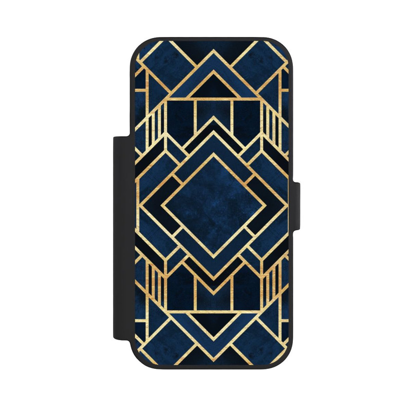 iPhone 18 Pro NIVOflip Kunst Deko Blau Golddruck