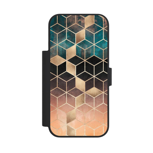 Apple iPhone 18 Pro NIVOflip Ombre Traum Würfel Gold Druck