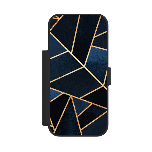 Apple iPhone 18 Pro NIVOflip Navy Stein Golddruck