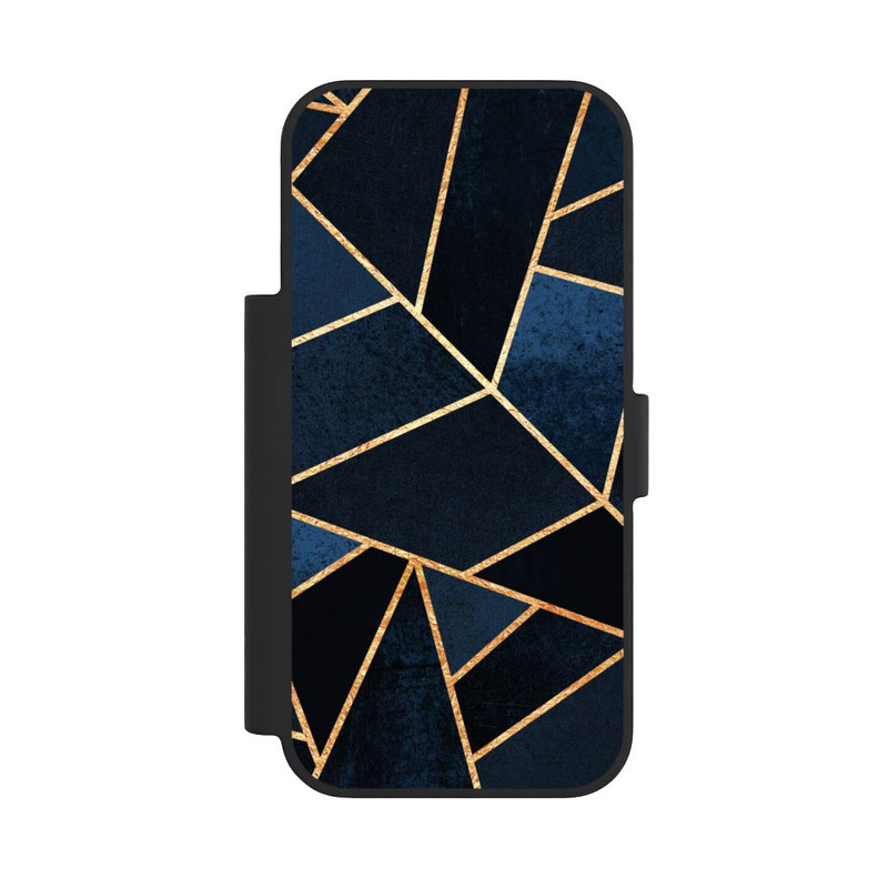 iPhone 18 Pro NIVOflip Navy Stein Golddruck