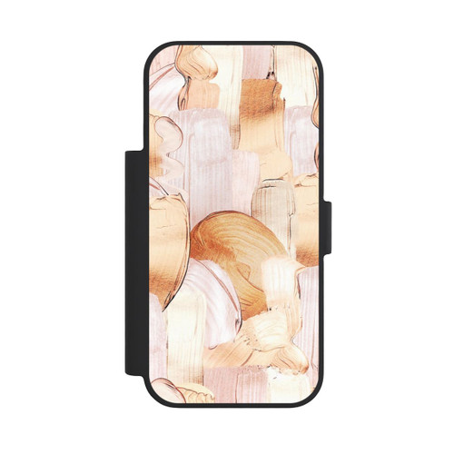 Apple iPhone 18 Pro NIVOflip Weiß/Gold Pinsel Muster