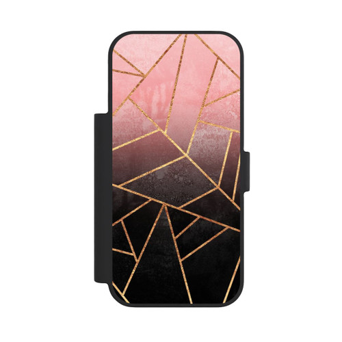 Apple iPhone 18 Pro NIVOflip Pinker und Schwarzer Stein Gold Druck