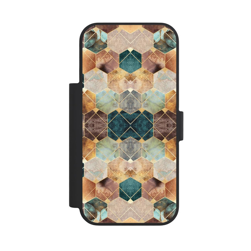 iPhone 18 Pro NIVOflip Naturfarbene Sechsecke und Diamanten