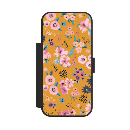 Apple iPhone 18 Pro NIVOflip Petites Fleurs Jaune Moutarde