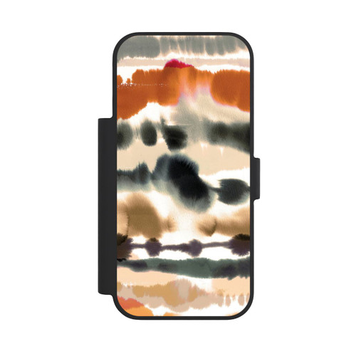 Apple iPhone 18 Pro NIVOflip Lignes d'aquarelle nautique douces orange