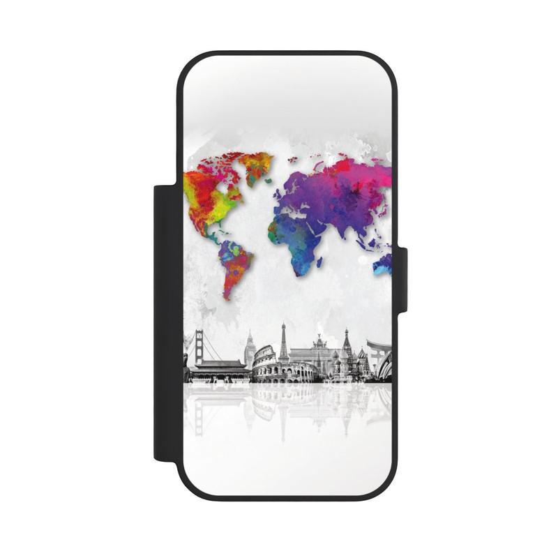 iPhone 18 Pro NIVOflip Weltkarte mit Skyline