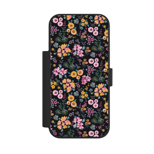Apple iPhone 18 Pro NIVOflip Petites Fleurs colorées Noir 2