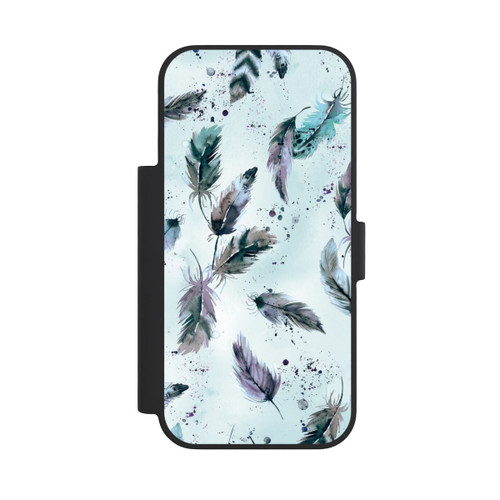 Apple iPhone 18 Pro NIVOflip Plumes Magiques Bleu Doux