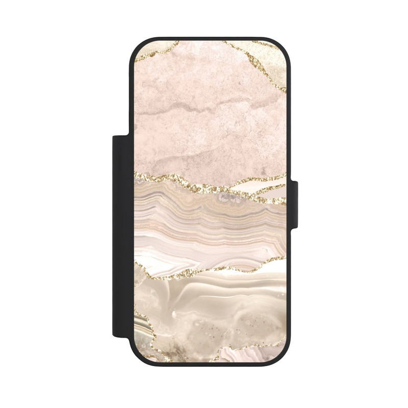 iPhone 18 Pro NIVOflip Marmor rosa-goldene Streifen
