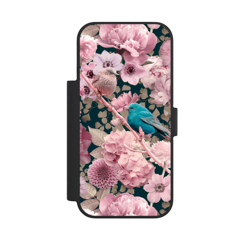 Apple iPhone 18 Pro NIVOflip Spatzen im rosa Blumenmuster