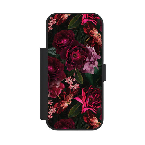 Apple iPhone 18 Pro NIVOflip Dunkelrote und rosa Blüten