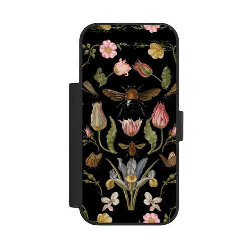 Apple iPhone 18 Pro NIVOflip Wildblumen und Biene Schwarz