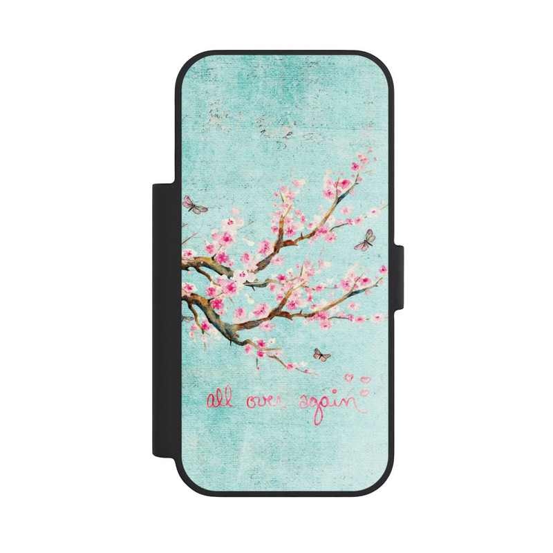iPhone 18 Pro NIVOflip Motif d'arbre en fleurs de cerisier bleu