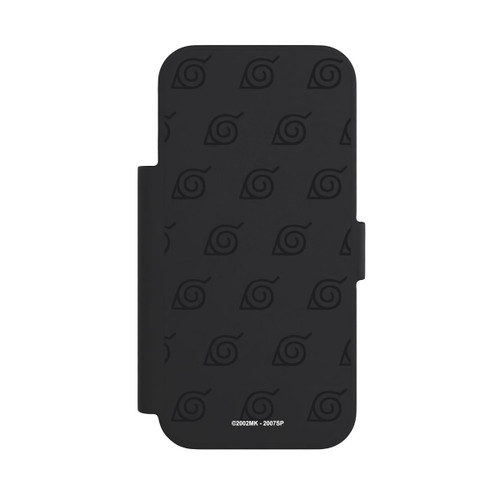 Apple iPhone 18 Pro NIVOflip Schwarzes Konoha-Muster Transparent