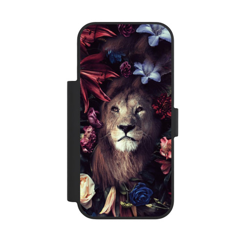 Apple iPhone 18 Pro NIVOflip Löwe Blumenrahmen