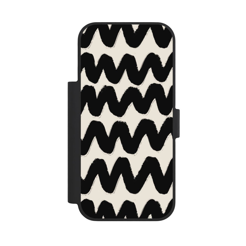 iPhone 18 Pro NIVOflip Vagues Noires Pattern