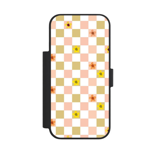 Apple iPhone 18 Pro NIVOflip Chèques Fleurs Pastel Nostalgiques