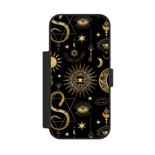 Apple iPhone 18 Pro NIVOflip Soleil et Lune Célestes Steampunk