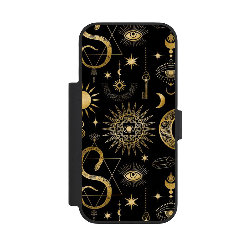 iPhone 18 Pro NIVOflip Soleil et Lune Célestes Steampunk