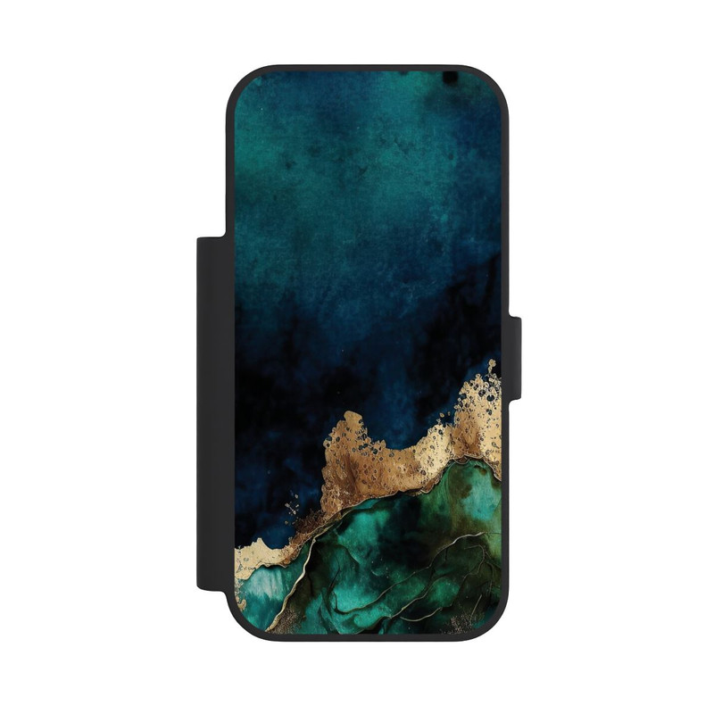 iPhone 18 Pro NIVOflip Petrolblau mit Gold