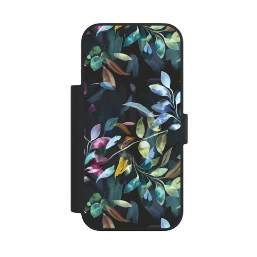 Apple iPhone 18 Pro NIVOflip Watercolor Mystic Leaves Black