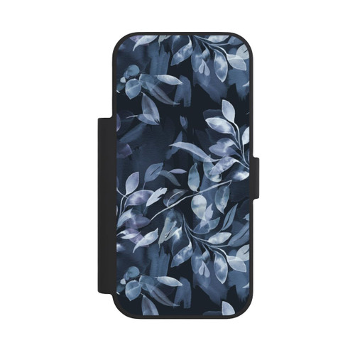 Apple iPhone 18 Pro NIVOflip Mystische Aquarellblätter marineblau