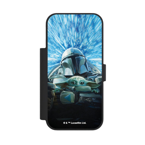 Apple iPhone 18 Pro NIVOflip Grogu und Mando fliegen blau