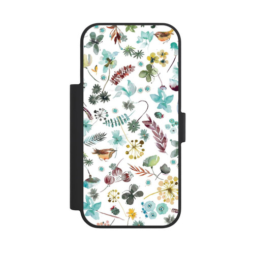 Apple iPhone 18 Pro NIVOflip Papillon botanique Nature Bleu