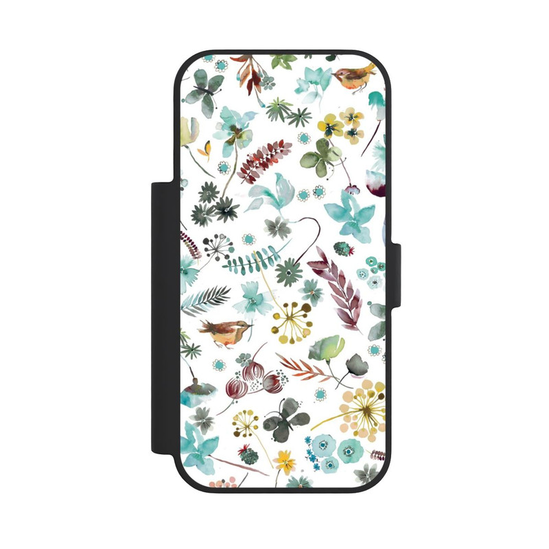 iPhone 18 Pro NIVOflip Papillon botanique Nature Bleu