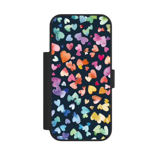 Apple iPhone 18 Pro NIVOflip Coeurs de la Saint-Valentin noirs