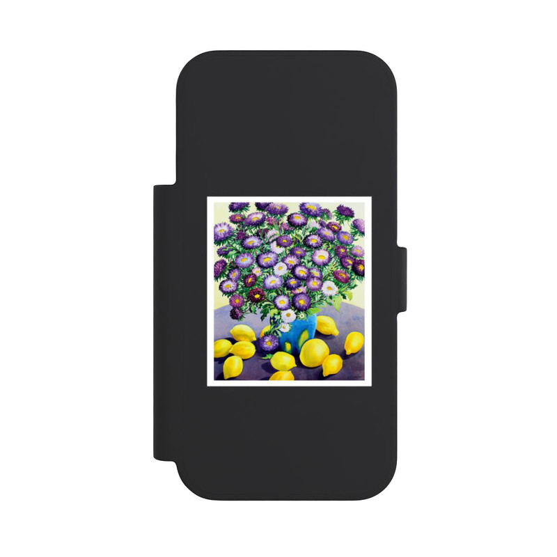 iPhone 18 Pro NIVOflip Purple Asters and Lemons by Christopher Ryland