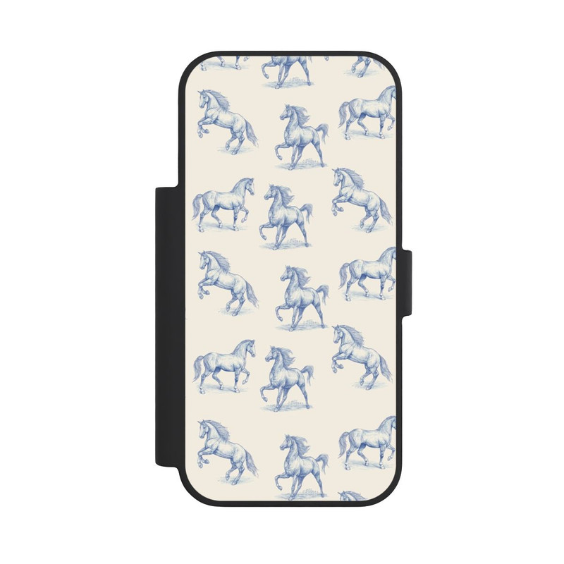 iPhone 18 Pro NIVOflip Horses Pattern Toile de Jouy mit KI