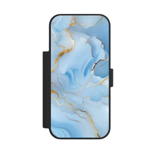 Apple iPhone 18 Pro NIVOflip Blue Marble Goldprint