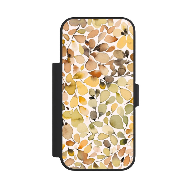 iPhone 18 Pro NIVOflip Eukalyptus Aquarellblätter Braun Herbst