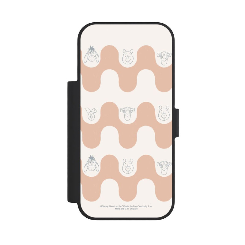 iPhone 18 Pro NIVOflip Winnie l'Ourson et ses Amis Motif Vagues Bohèmes