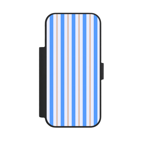 Apple iPhone 18 Pro NIVOflip Streifen Blau Beige
