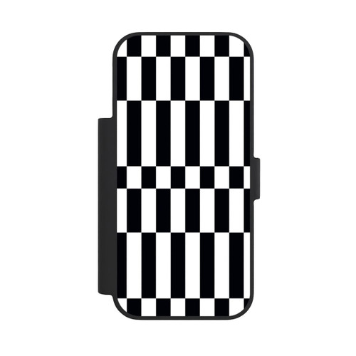 Apple iPhone 18 Pro NIVOflip Checked Abstract Bold Black and White Color Block