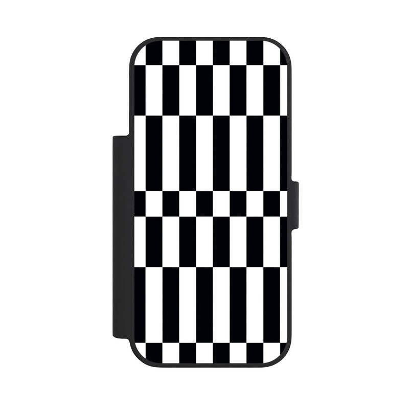 iPhone 18 Pro NIVOflip Checked Abstract Bold Black and White Color Block